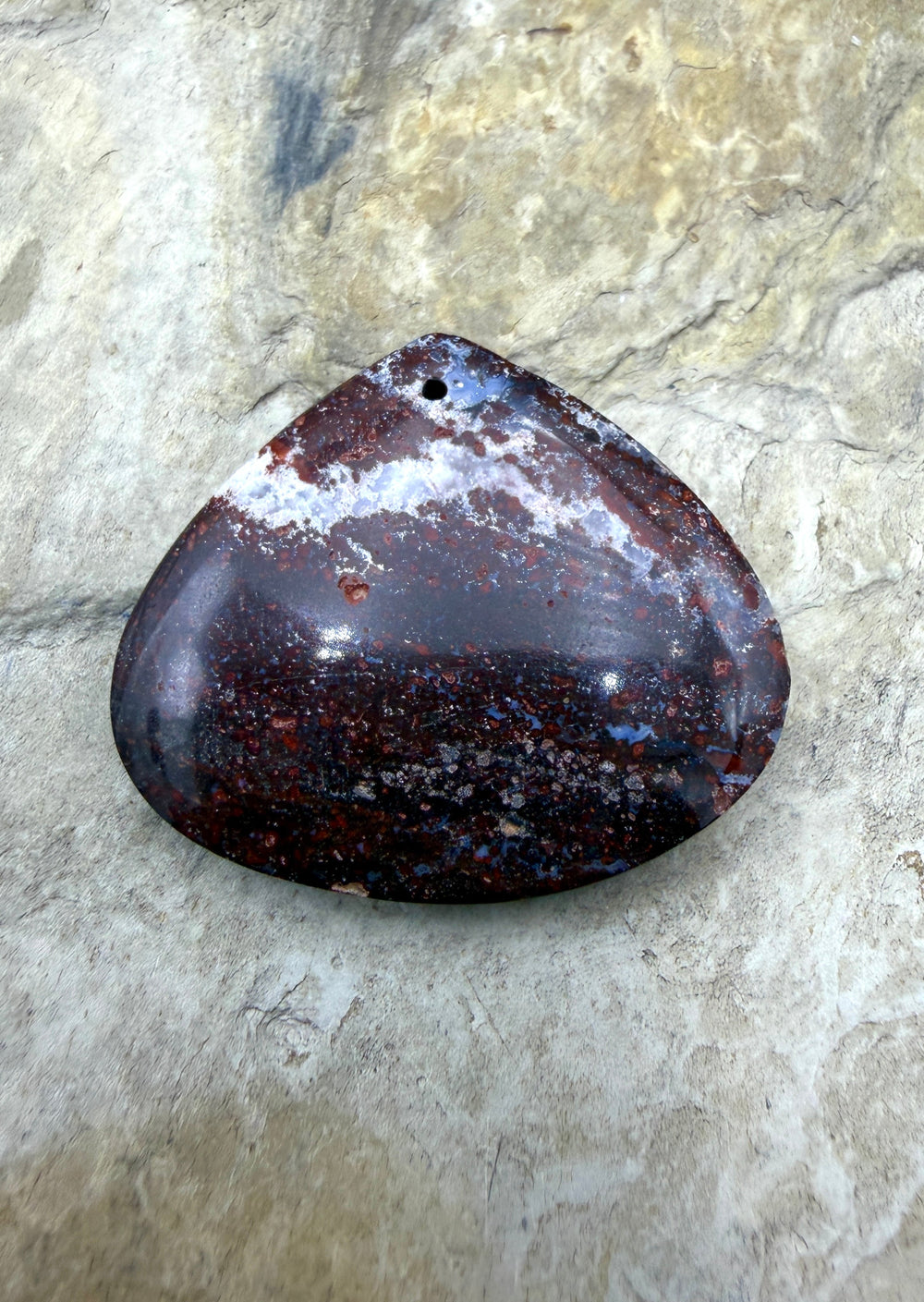 Red Jasperilla (Arizona) Focal Pendant Bead 36x32mm