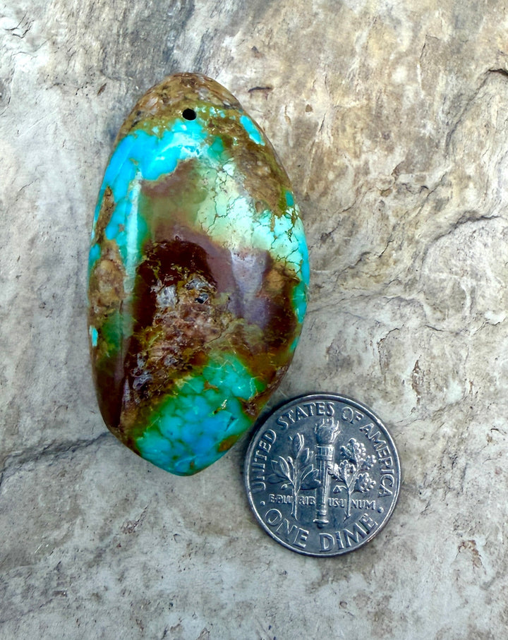 Royston Turquoise (Nevada) BIG Focal Pendant Bead 24x41x15mm