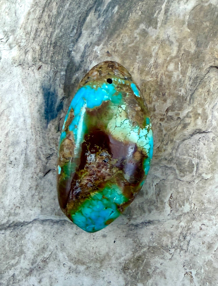 Royston Turquoise (Nevada) BIG Focal Pendant Bead 24x41x15mm