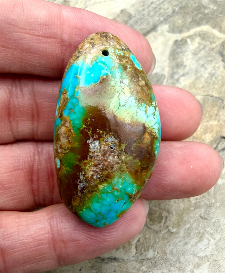 Royston Turquoise (Nevada) BIG Focal Pendant Bead 24x41x15mm