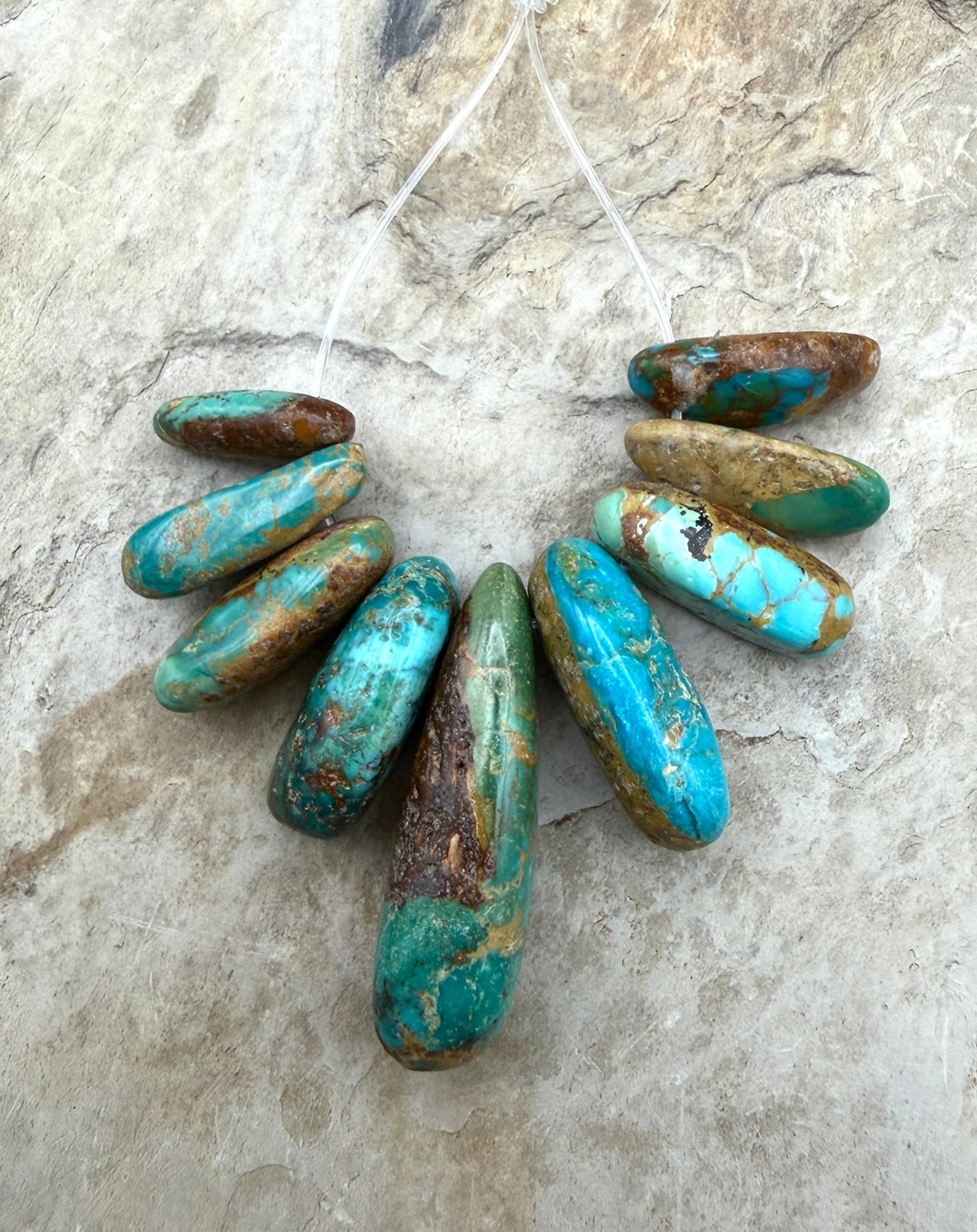 Royston Turquoise (Nevada)BIG Graduated LONG Teardrop