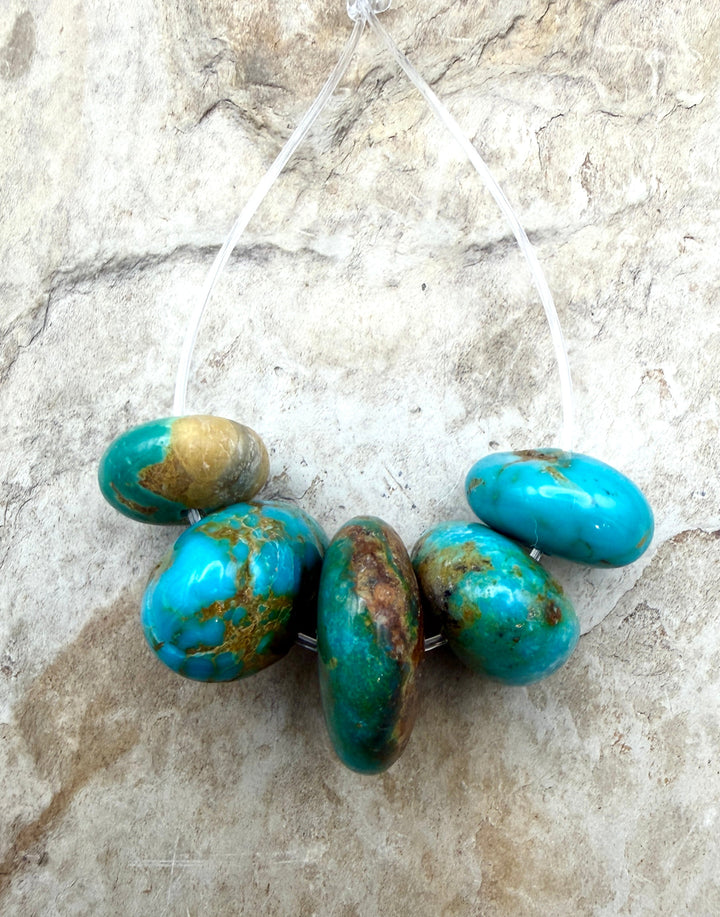 Royston Turquoise (Nevada)BIG Graduated Nugget Focal Strand