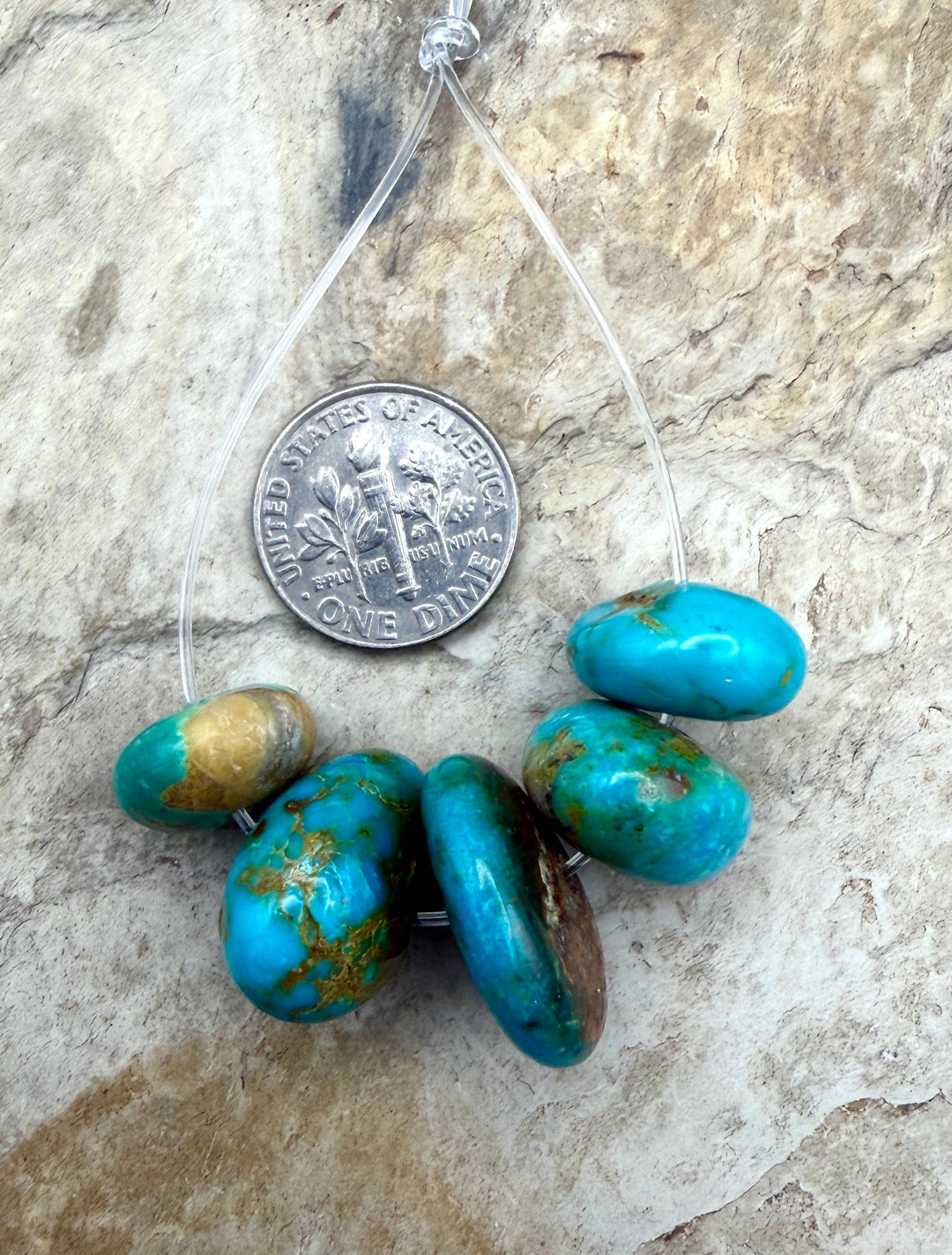 Royston Turquoise (Nevada)BIG Graduated Nugget Focal Strand