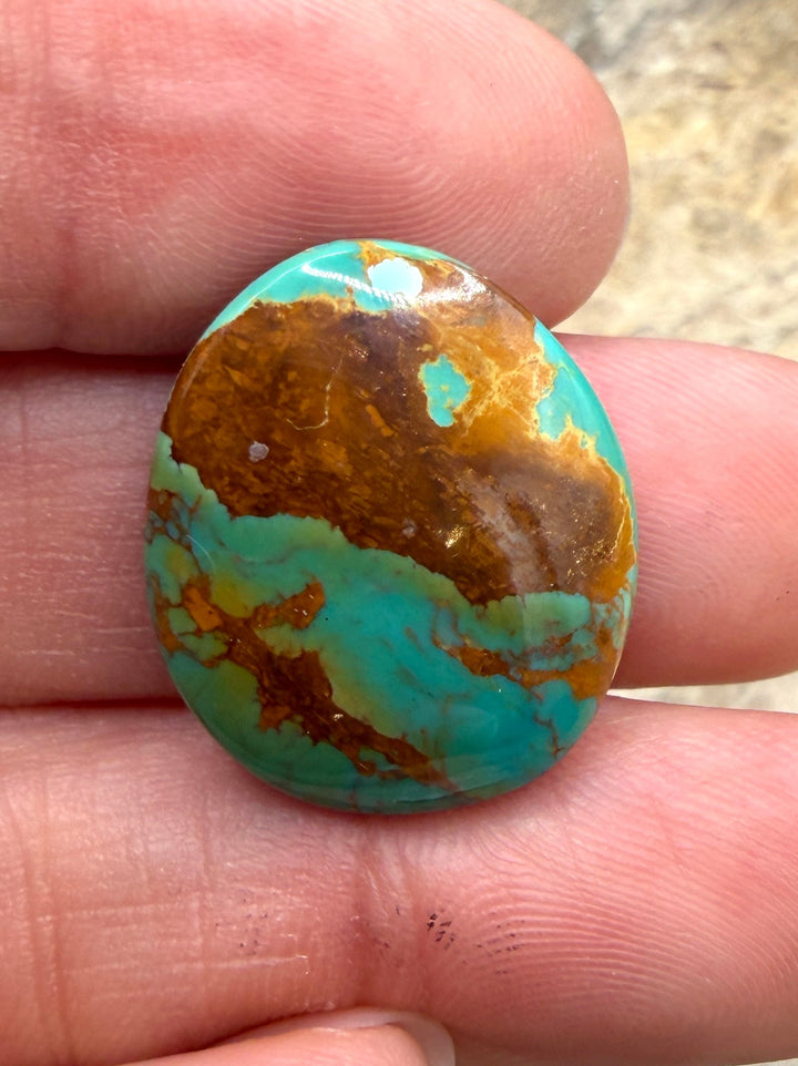 Royston Turquoise (Nevada) Focal Pendant Bead 18x21mm (Top