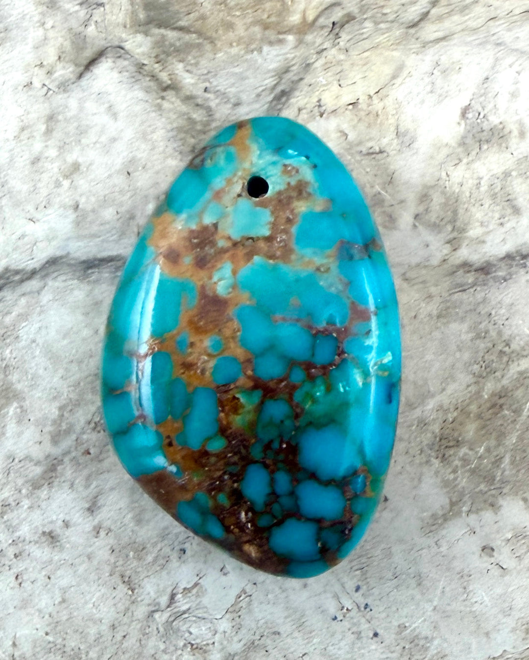 Royston Turquoise (Nevada) Focal Pendant Bead 18x26x10mm