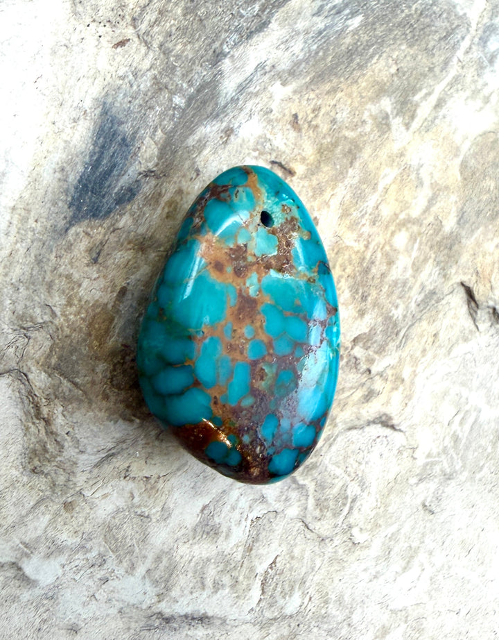 Royston Turquoise (Nevada) Focal Pendant Bead 18x26x10mm