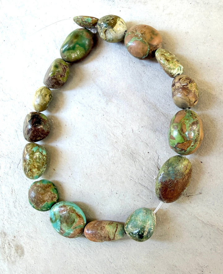 Royston Turquoise (Nevada) Rounded Nugget Beads 8x9-10x13mm