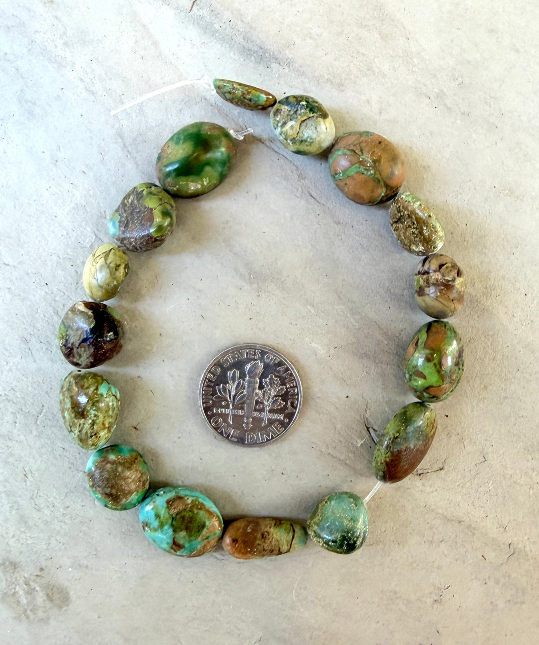 Royston Turquoise (Nevada) Rounded Nugget Beads 8x9-10x13mm