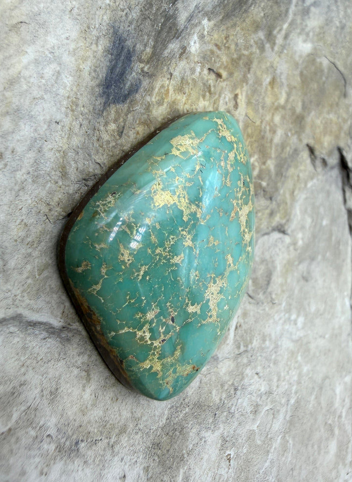 Royston Turquoise (NV) Freeform Cabochon 30x38x8mm