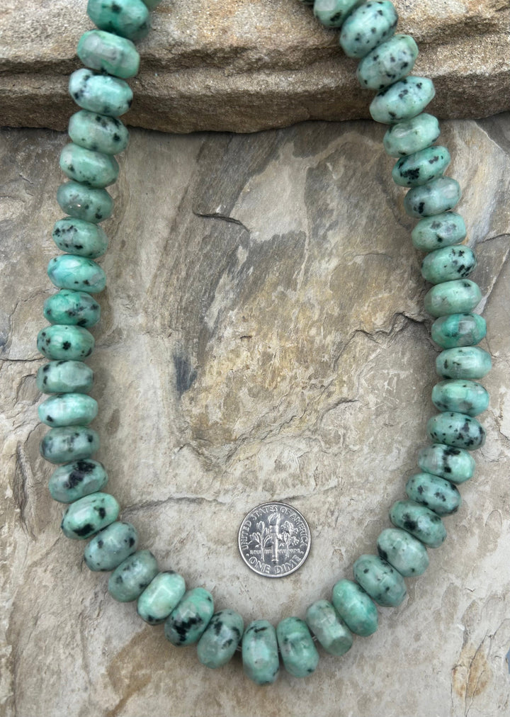 Sesame Jasper Big Rondelle Beads 14mm 16 inch strand