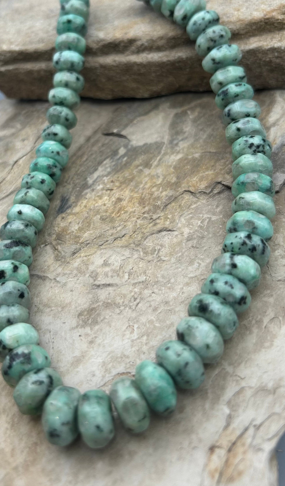 Sesame Jasper Big Rondelle Beads 14mm 16 inch strand