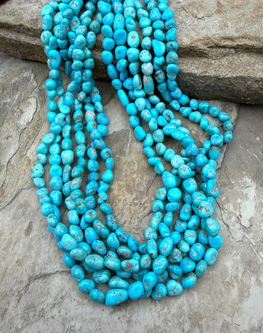 Sierra Bella Turquoise (Mexico) Nugget Beads 6-7mm ONE 16