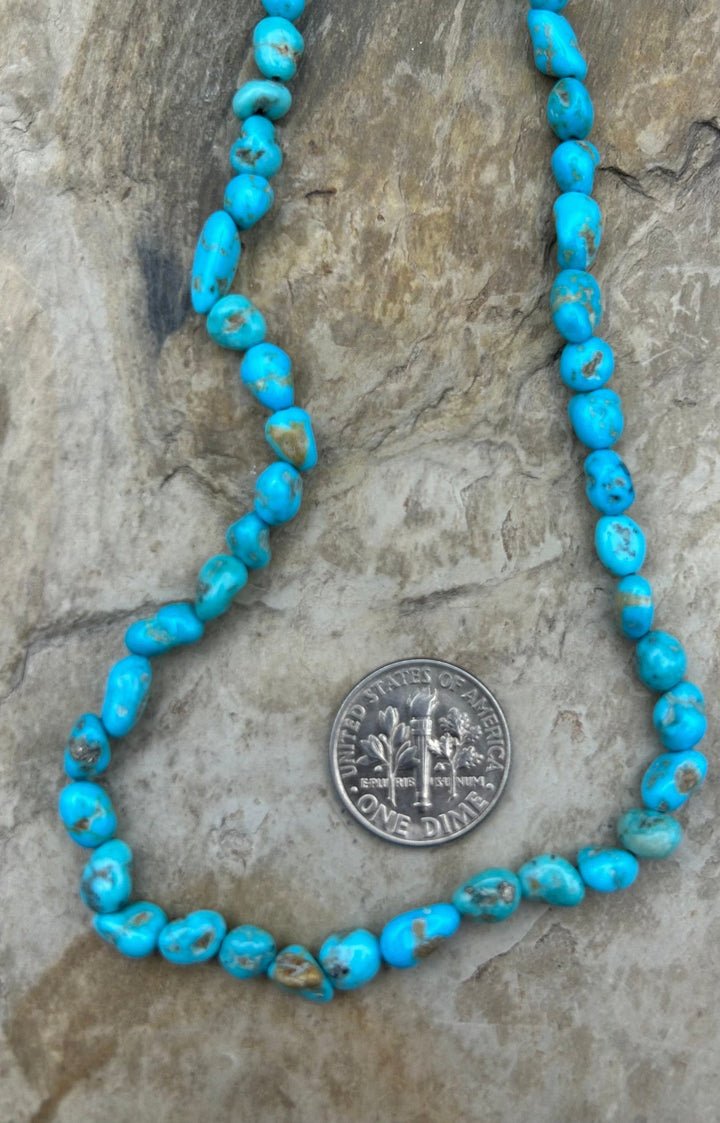Sierra Bella Turquoise (Mexico) Round Nugget Beads 5-10mm