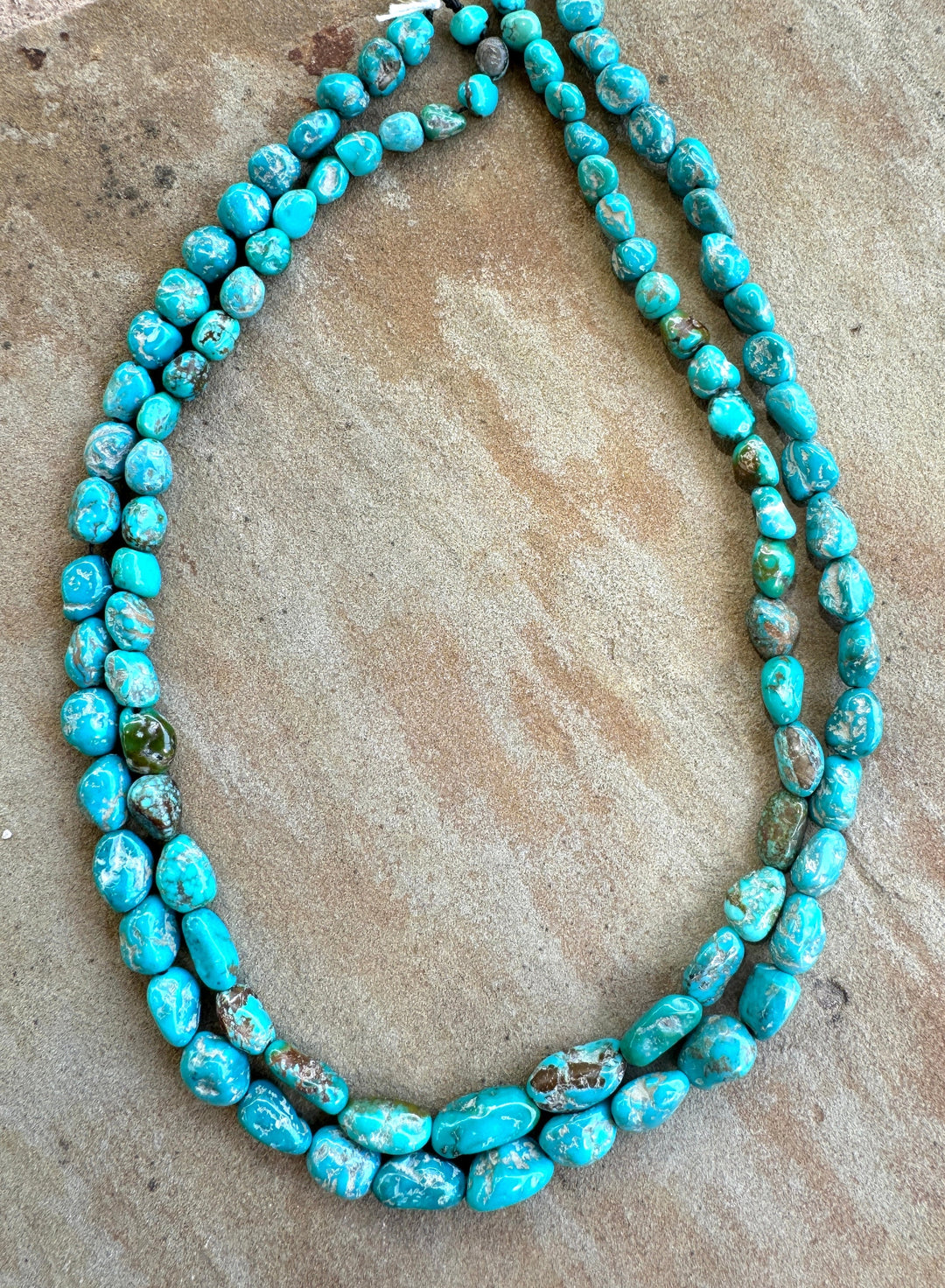 Sierra Nevada Turquoise (Nevada) Graduated Nugget Strand