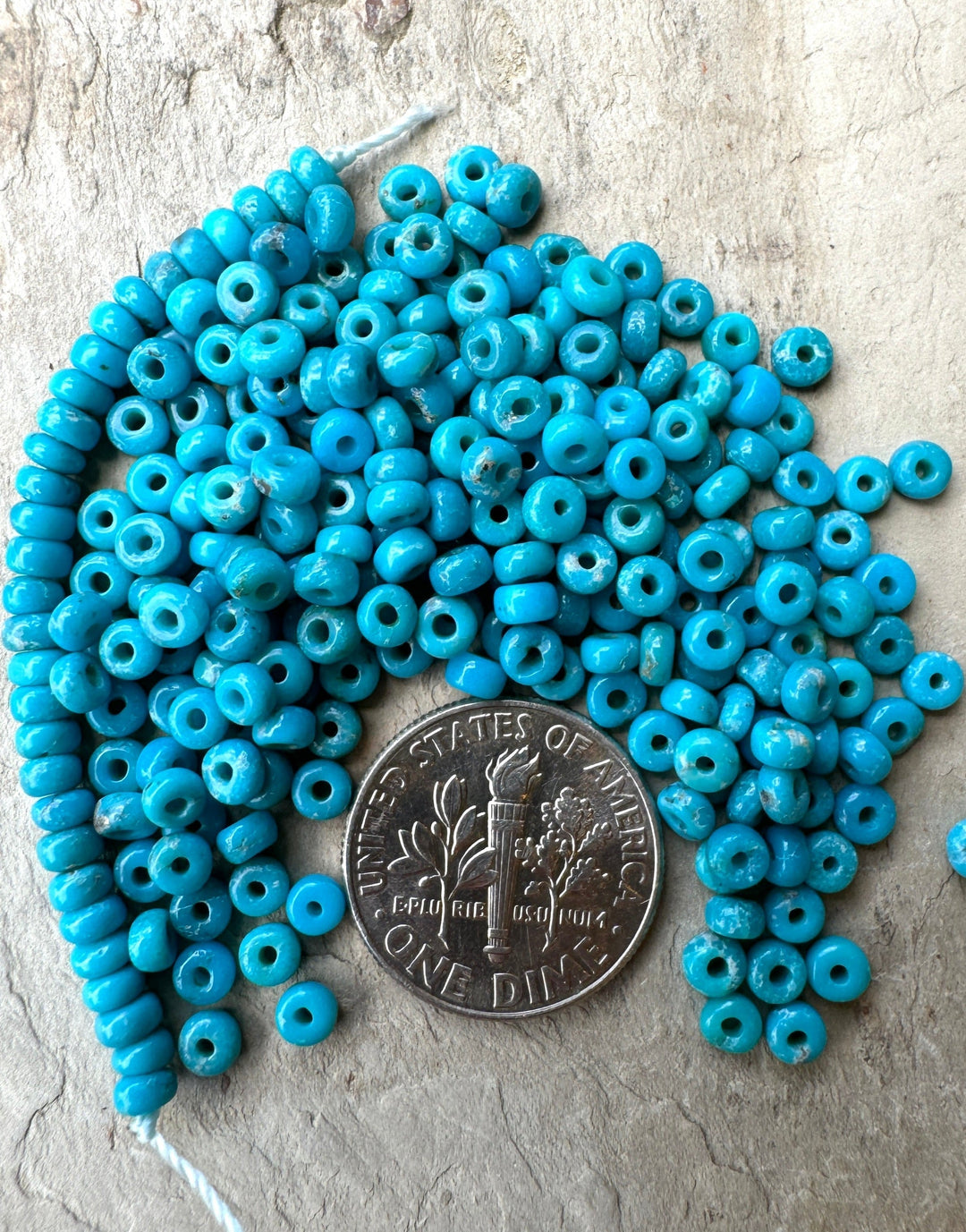 Sleeping Beauty Turquoise (AZ) 2x3mm Rondelle Beads Package