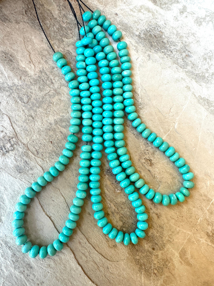 Sleeping Beauty Turquoise (AZ) 5mm Rondelle Beads 8 Inch