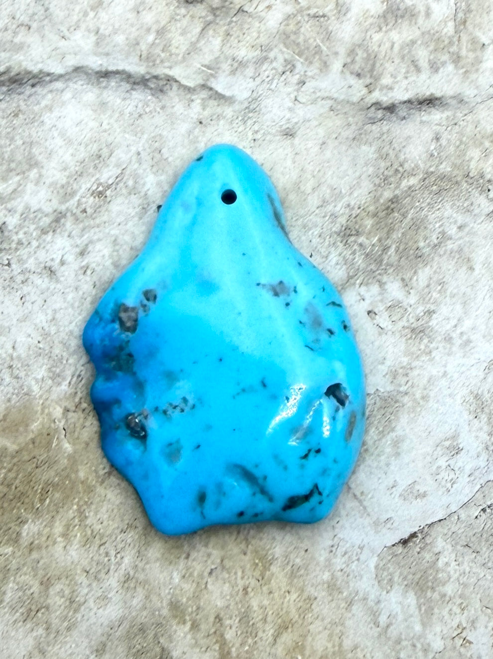 Sleeping Beauty Turquoise (AZ) Focal Pendant Bead 22x32mm