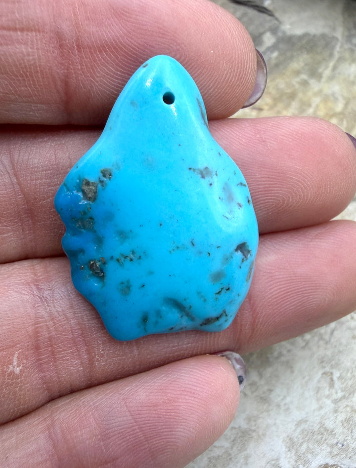 Sleeping Beauty Turquoise (AZ) Focal Pendant Bead 22x32mm