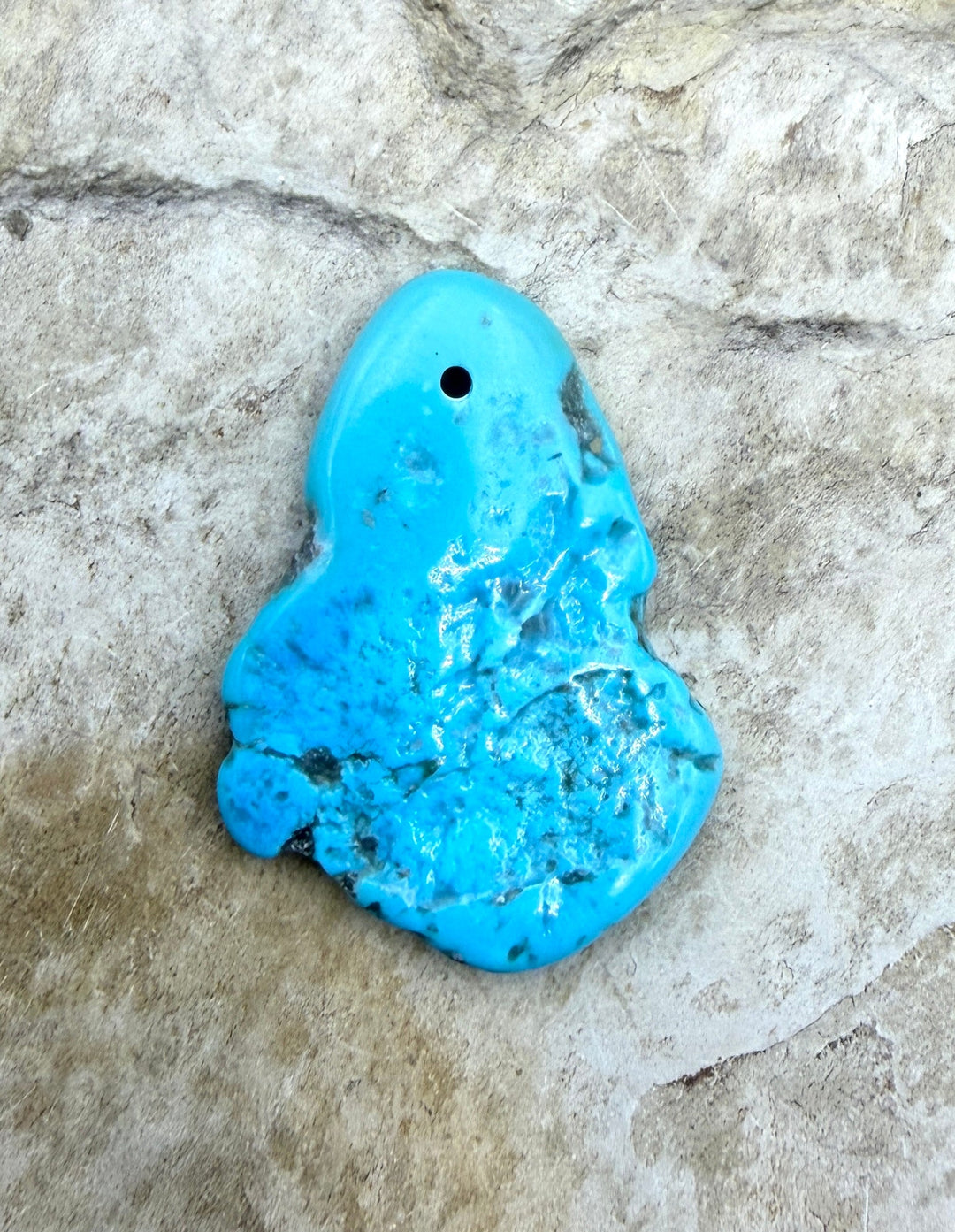 Sleeping Beauty Turquoise (AZ) Focal Pendant Bead 24x33mm
