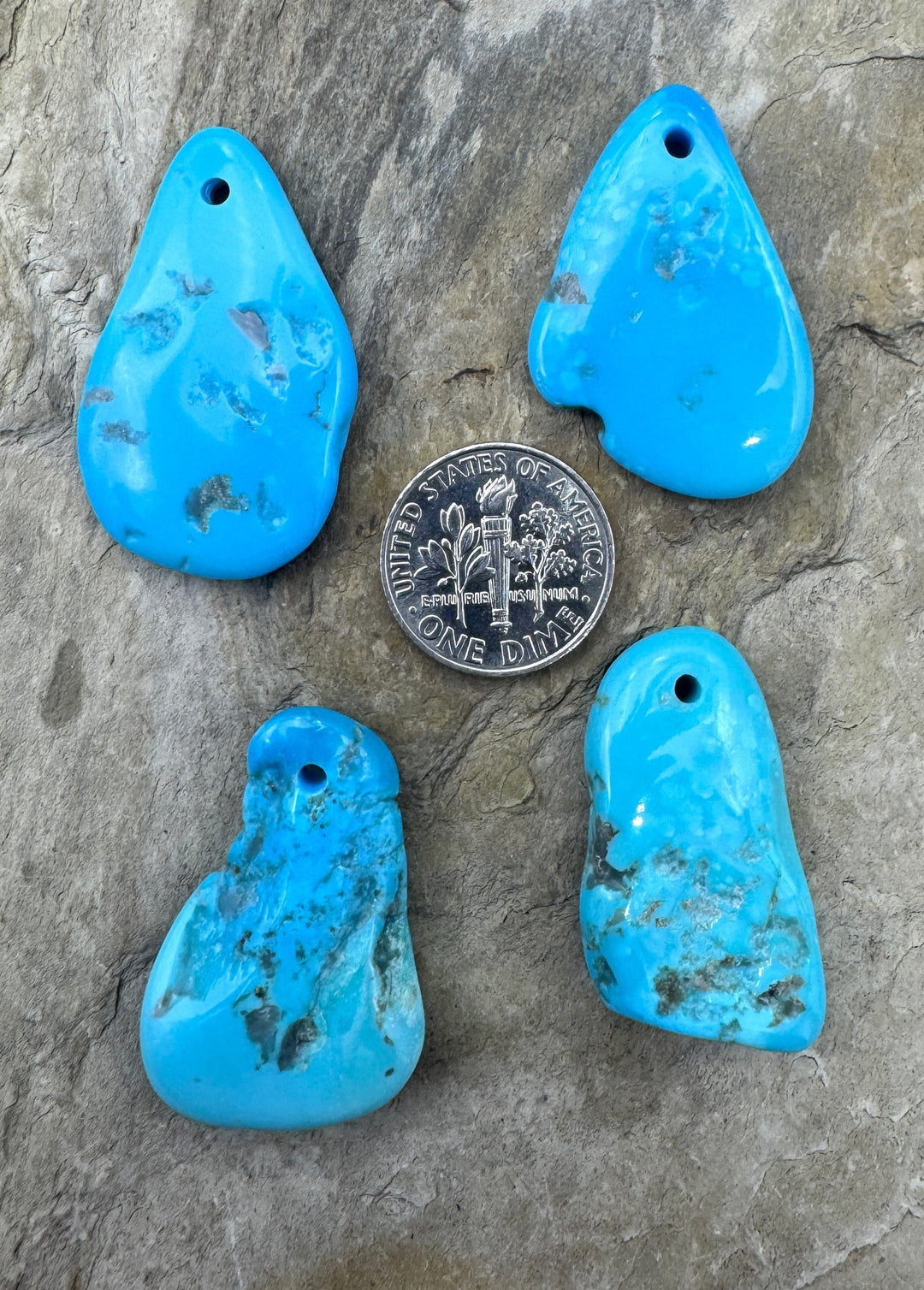 Sleeping Beauty Turquoise (AZ) Large Hole Focal Beads