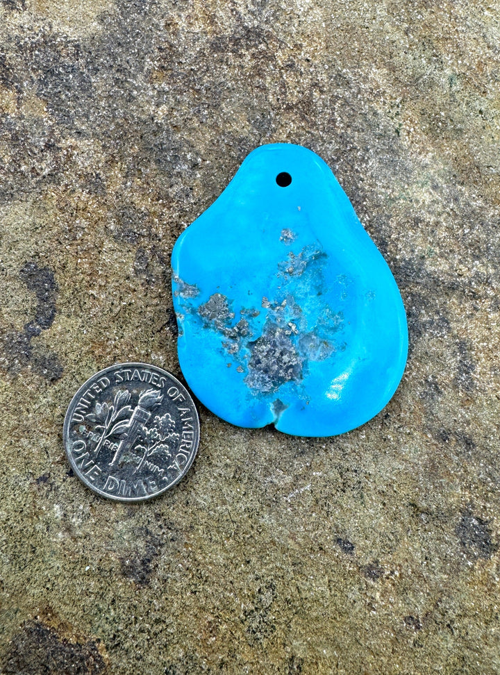 Sleeping Beauty Turquoise (AZ) Large Hole Focal Pendant