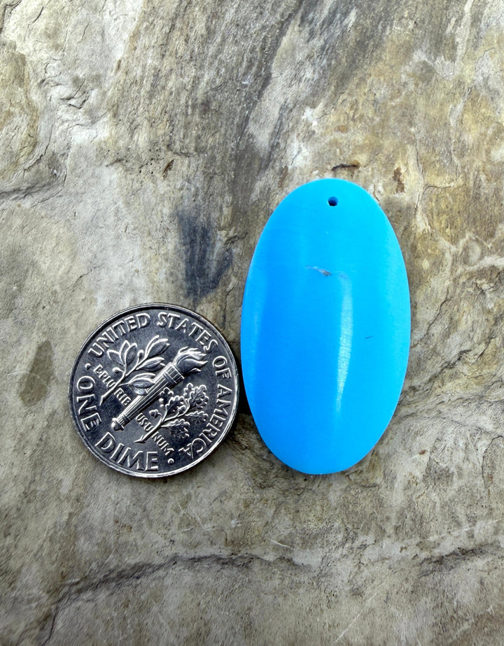 Sleeping Beauty Turquoise (AZ) Oval Focal Pendant Bead
