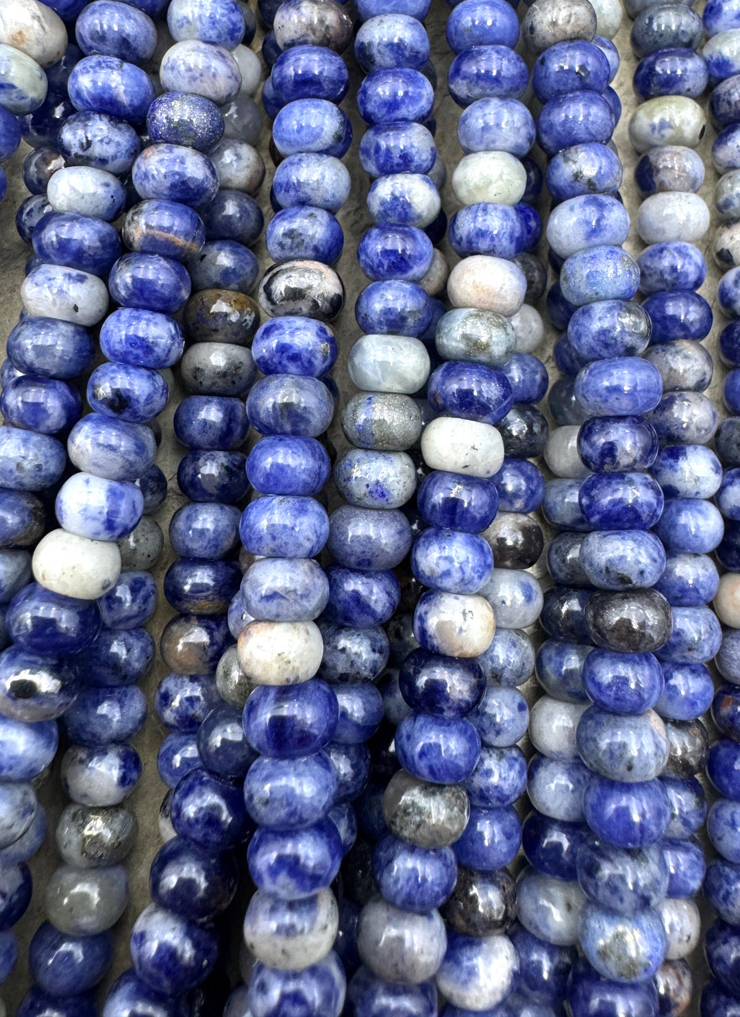 Sodalite 6x4mm Rondelle beads 15 inch Strand - Sodalite