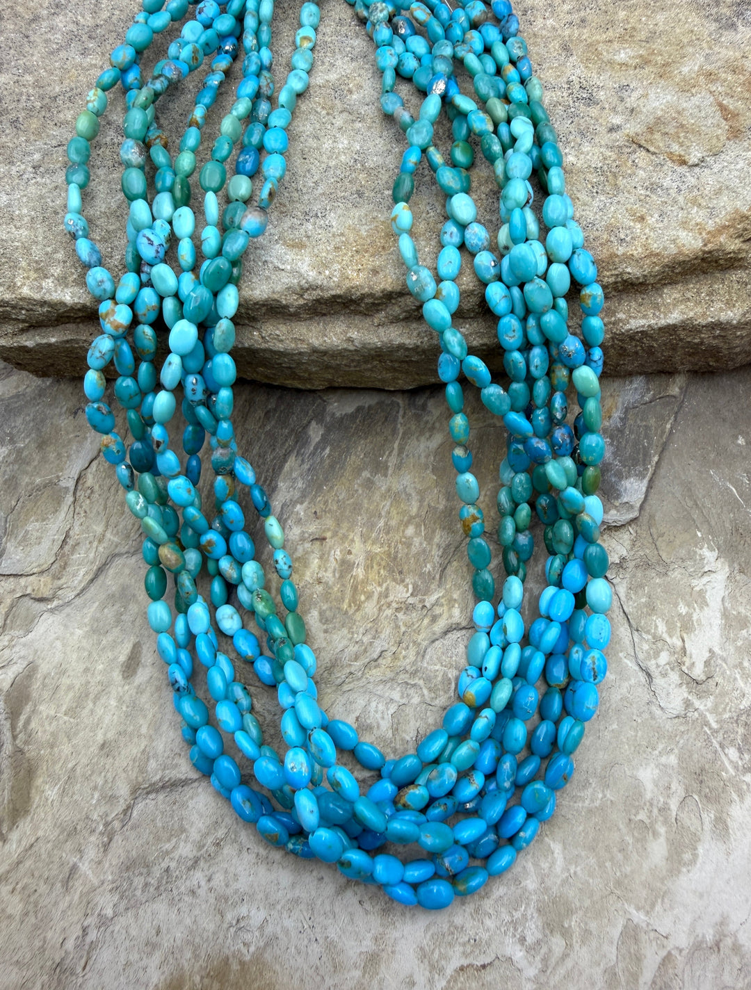 Sonora Mountain Turquoise (Mex)4x6mm Oval Beads ONE 16 Inch