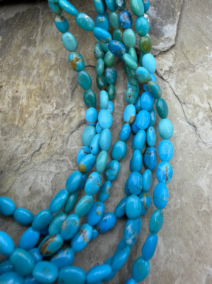 Sonora Mountain Turquoise (Mex)4x6mm Oval Beads ONE 16 Inch