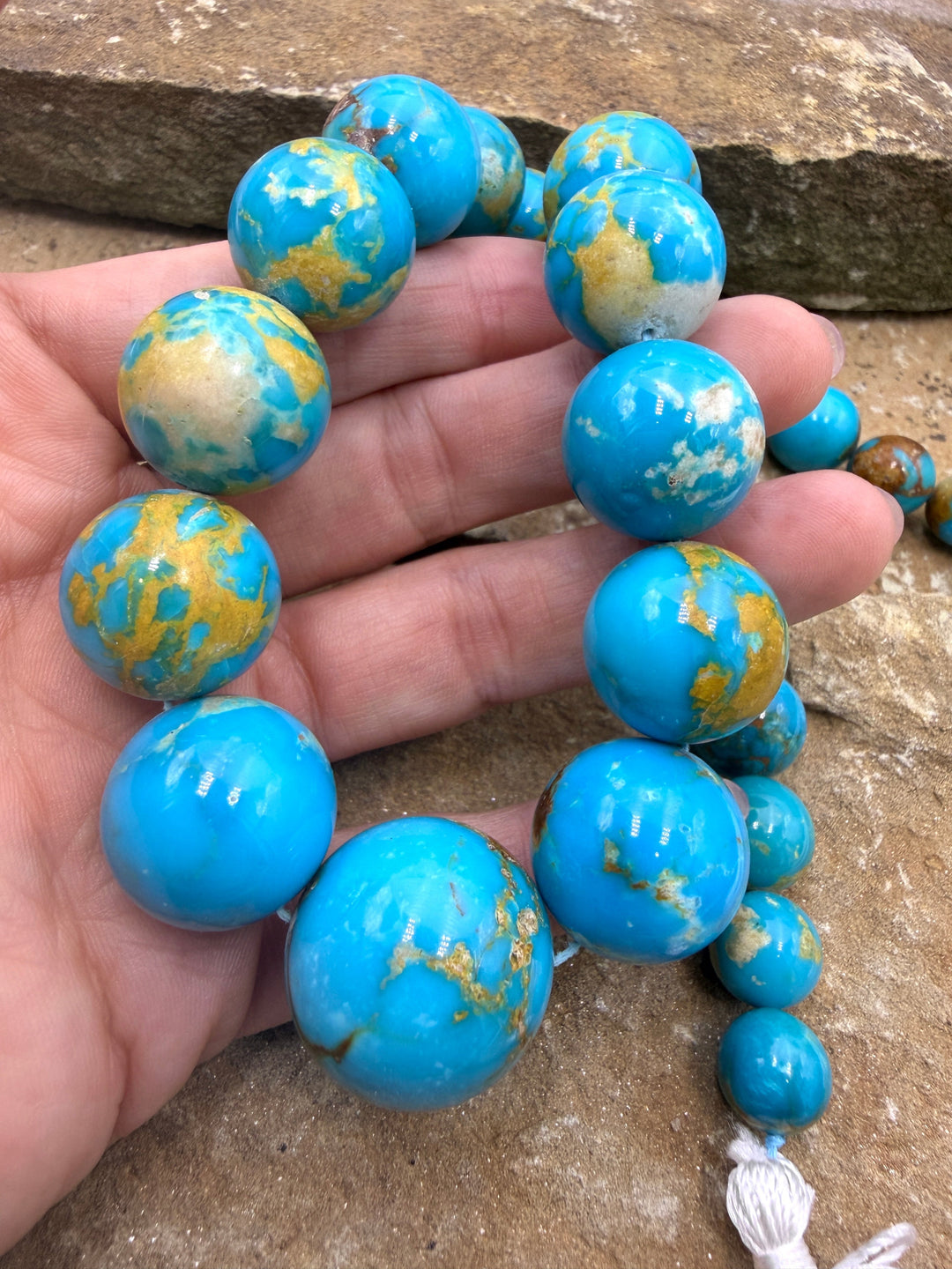 Spectacular One-Of-A-Kind Armenian Turquoise BIG Graduated