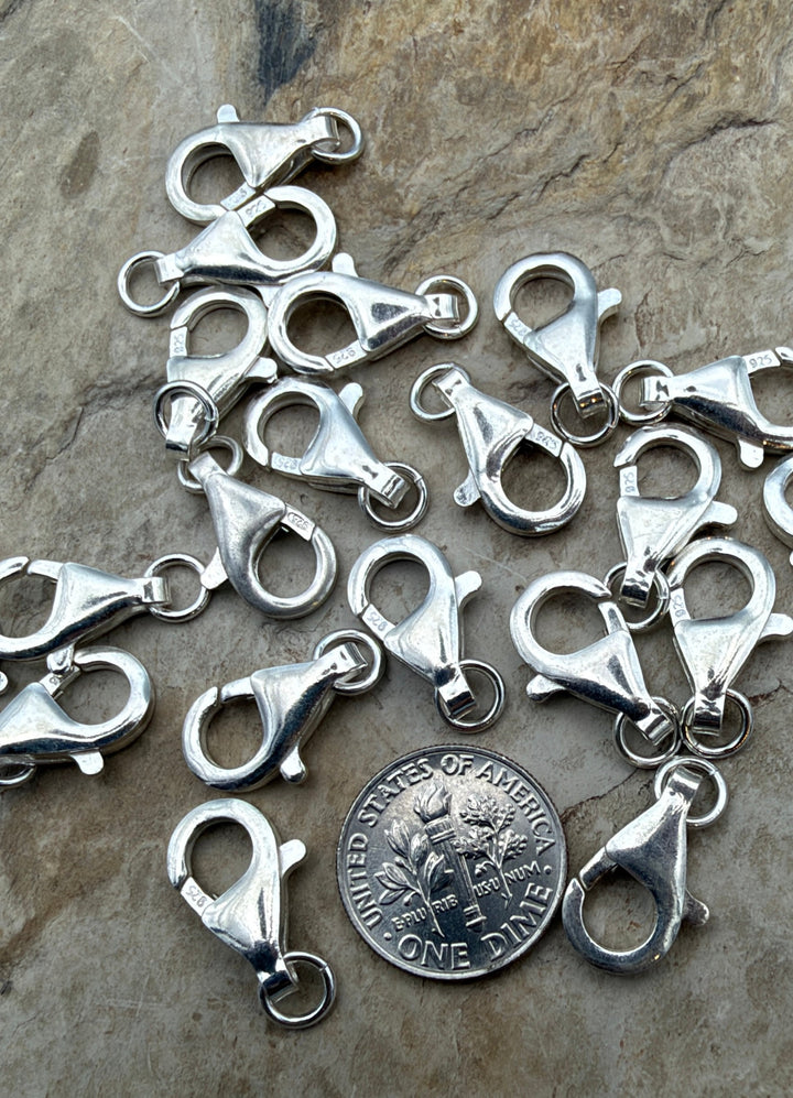 Sterling Silver BIG Lobster Claw Clasp with Junp Ring