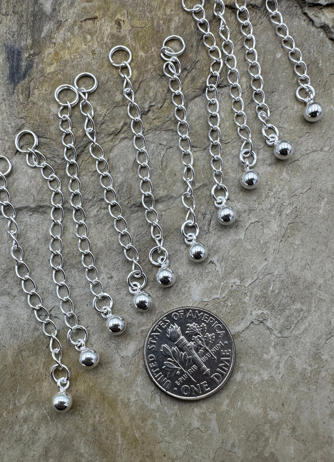 Sterling Silver Extender Chain for Necklace 2 inch Extender