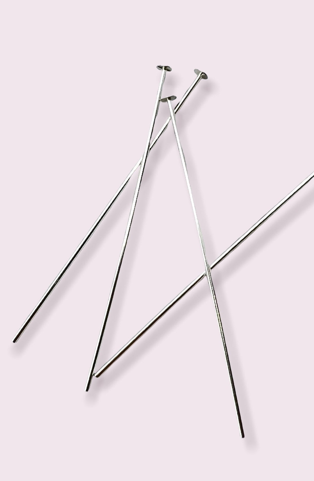 Sterling Silver Head Pins Flathead 1.5 inch 22Gauge