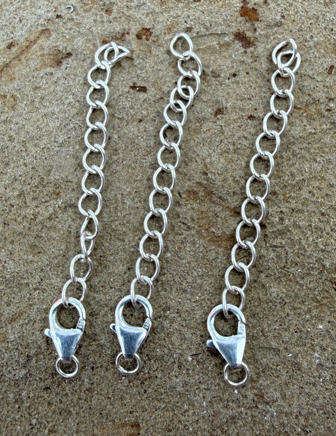 Sterling Silver Lobster Claw Clasp (6x10mm) with 2 Inch