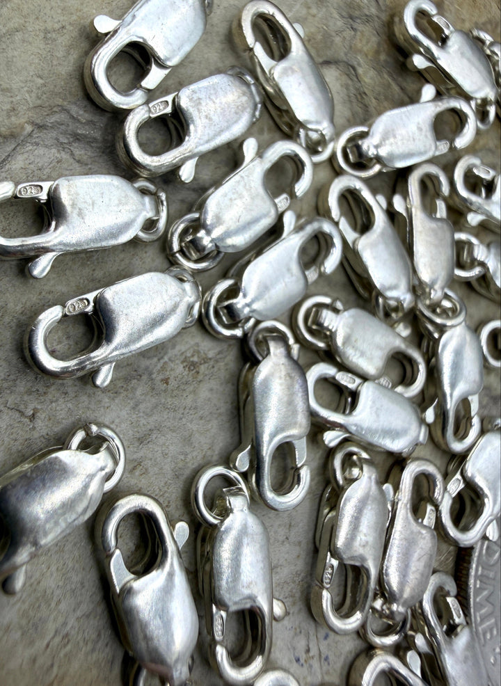 Sterling Silver Lobster Claw Clasp with Jump Ring 12mm Long