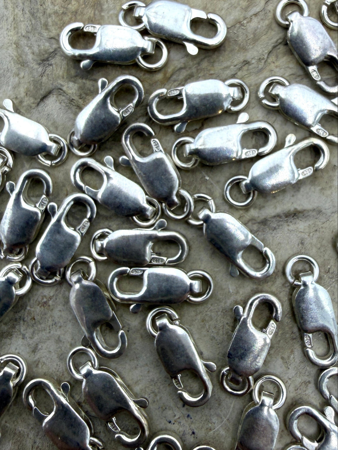 Sterling Silver Lobster Claw Clasp with Jump Ring 12mm Long