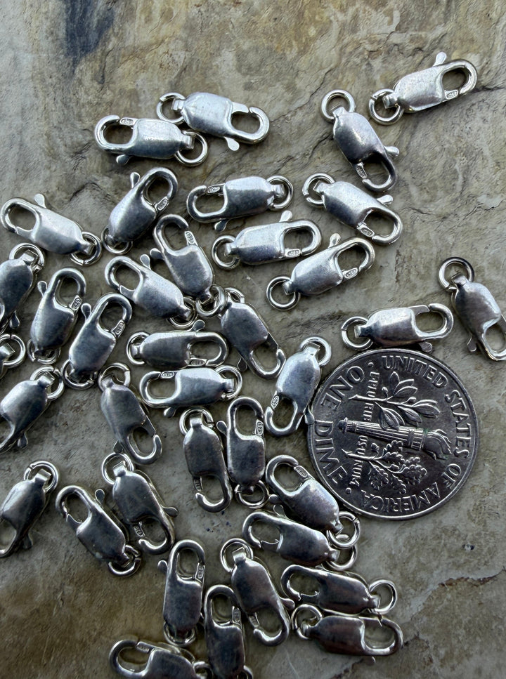 Sterling Silver Lobster Claw Clasp with Jump Ring 12mm Long