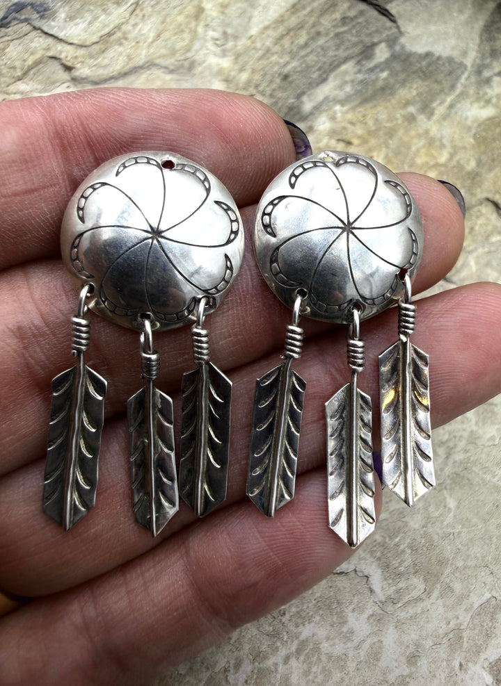 Sterling Silver Oxidized 18x41mm Dangle Earring Components