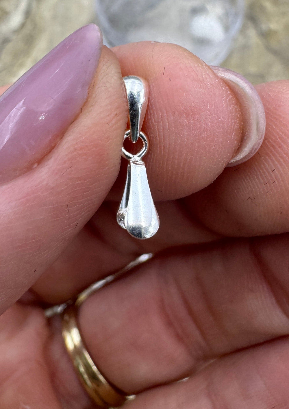 Sterling Silver Pinch Bail 3x13mm Package of 3 Bails