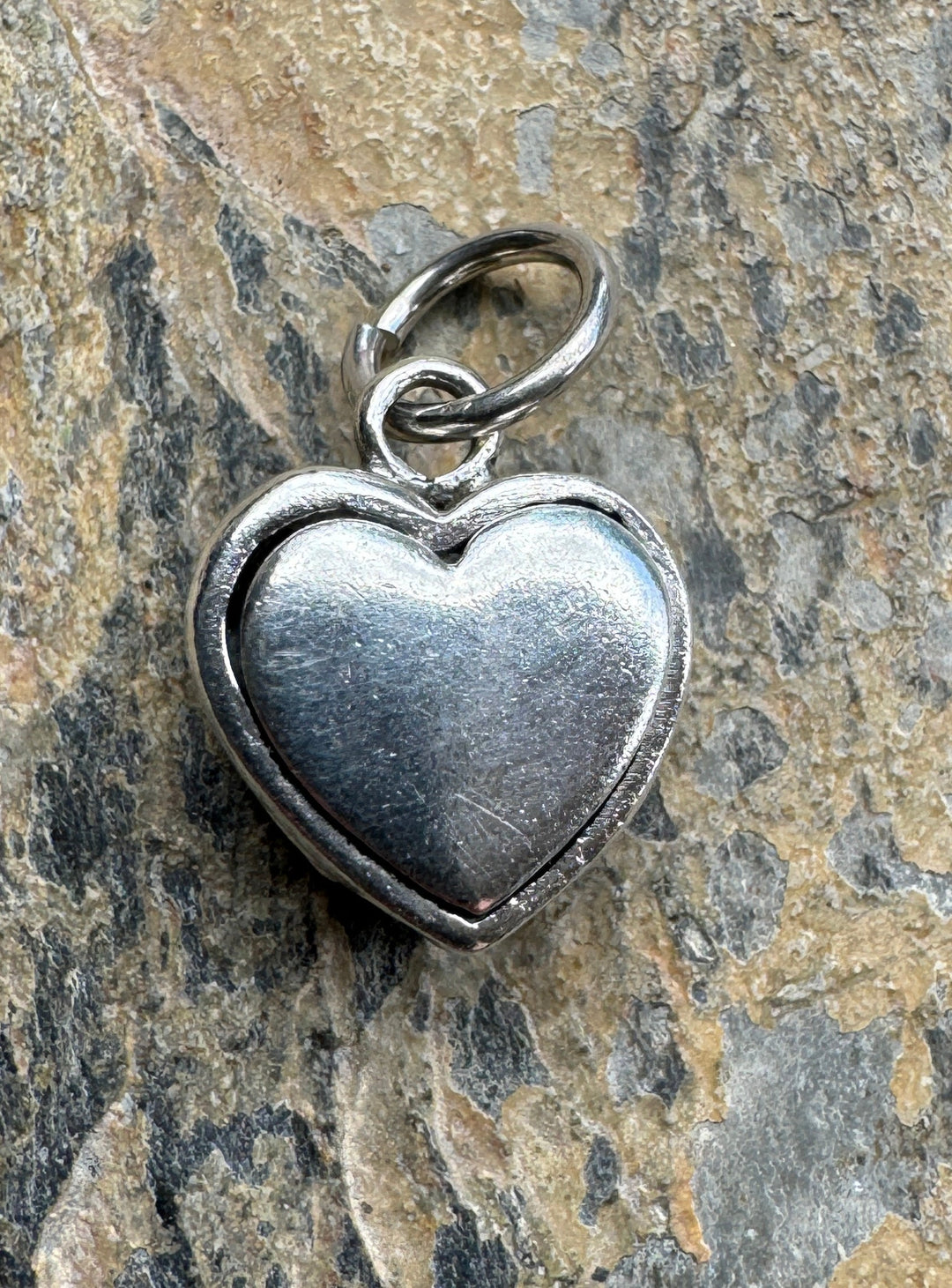 Sterling Silver Small Heart Shaped Charm 11x14mm - Jewelry