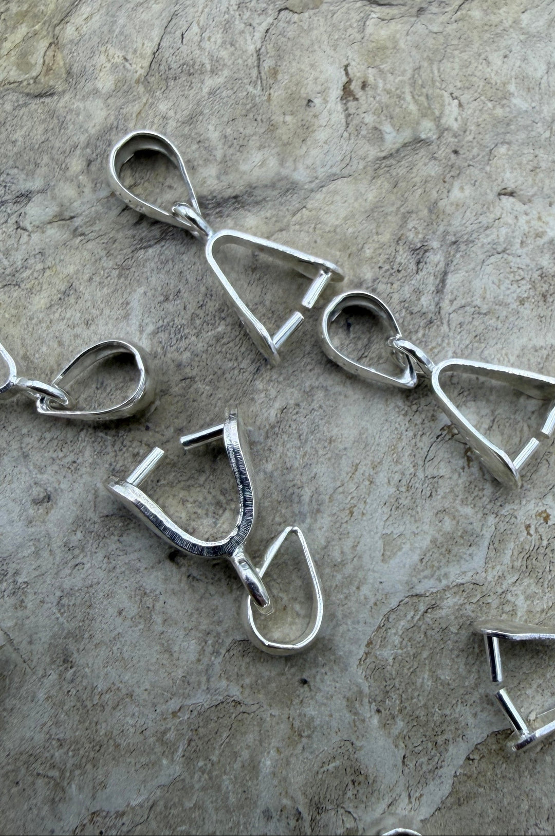 Sterling Silver Small Two Piece Pinch Bail 12mm total