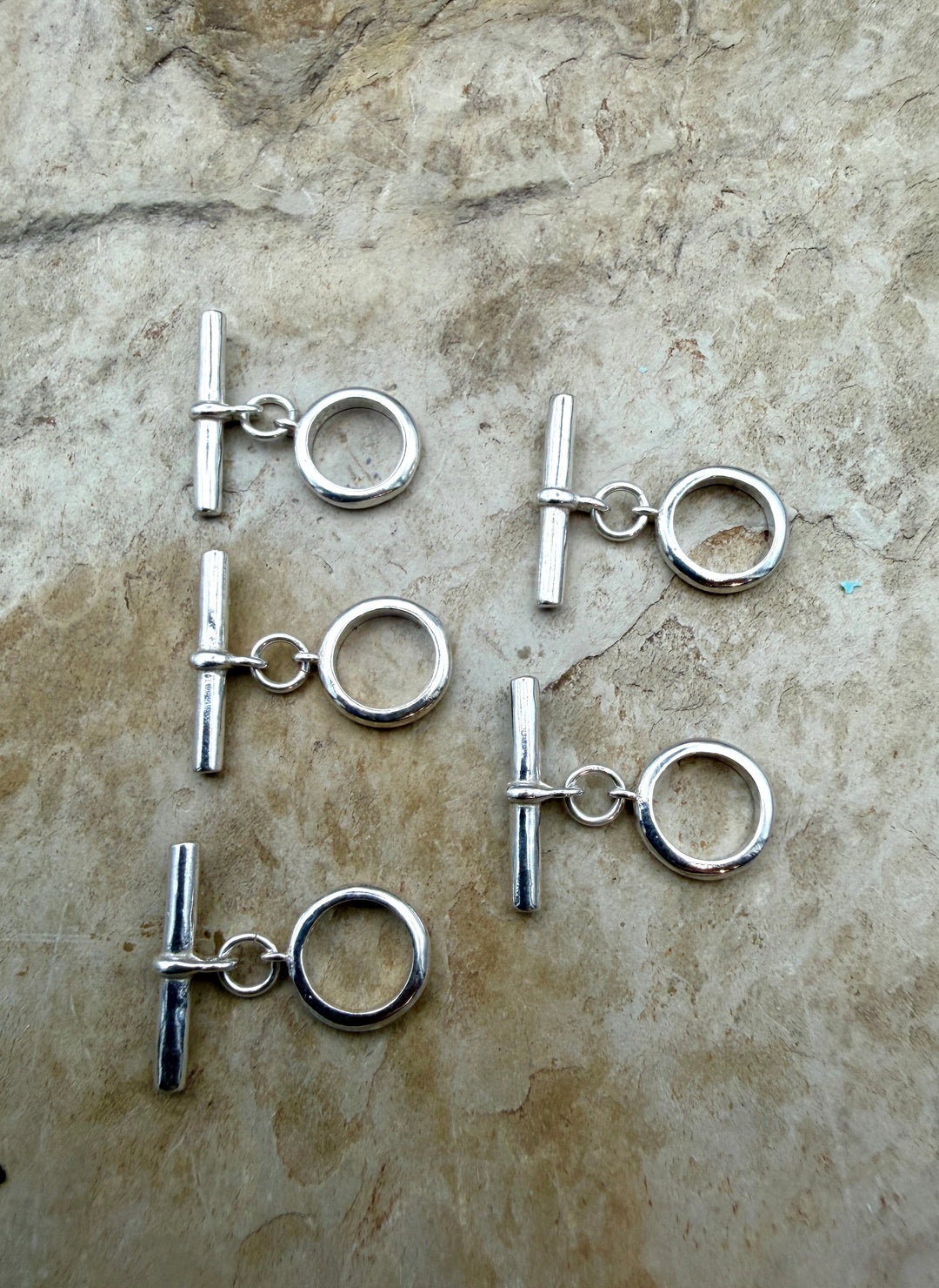 Sterling Silver Toggle Clasp Set 8.5mm Loop 14mm Bar.