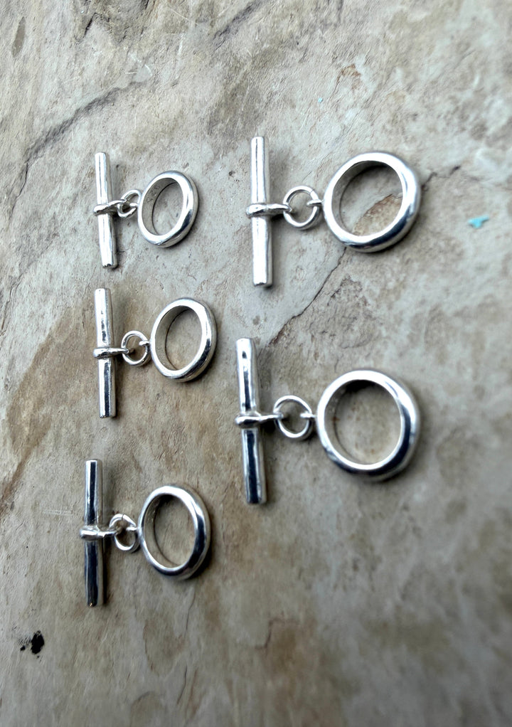 Sterling Silver Toggle Clasp Set 8.5mm Loop 14mm Bar.