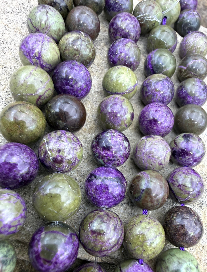 Stichite/Atlantisite (Australia) 10mm Round Beads 8 Inch