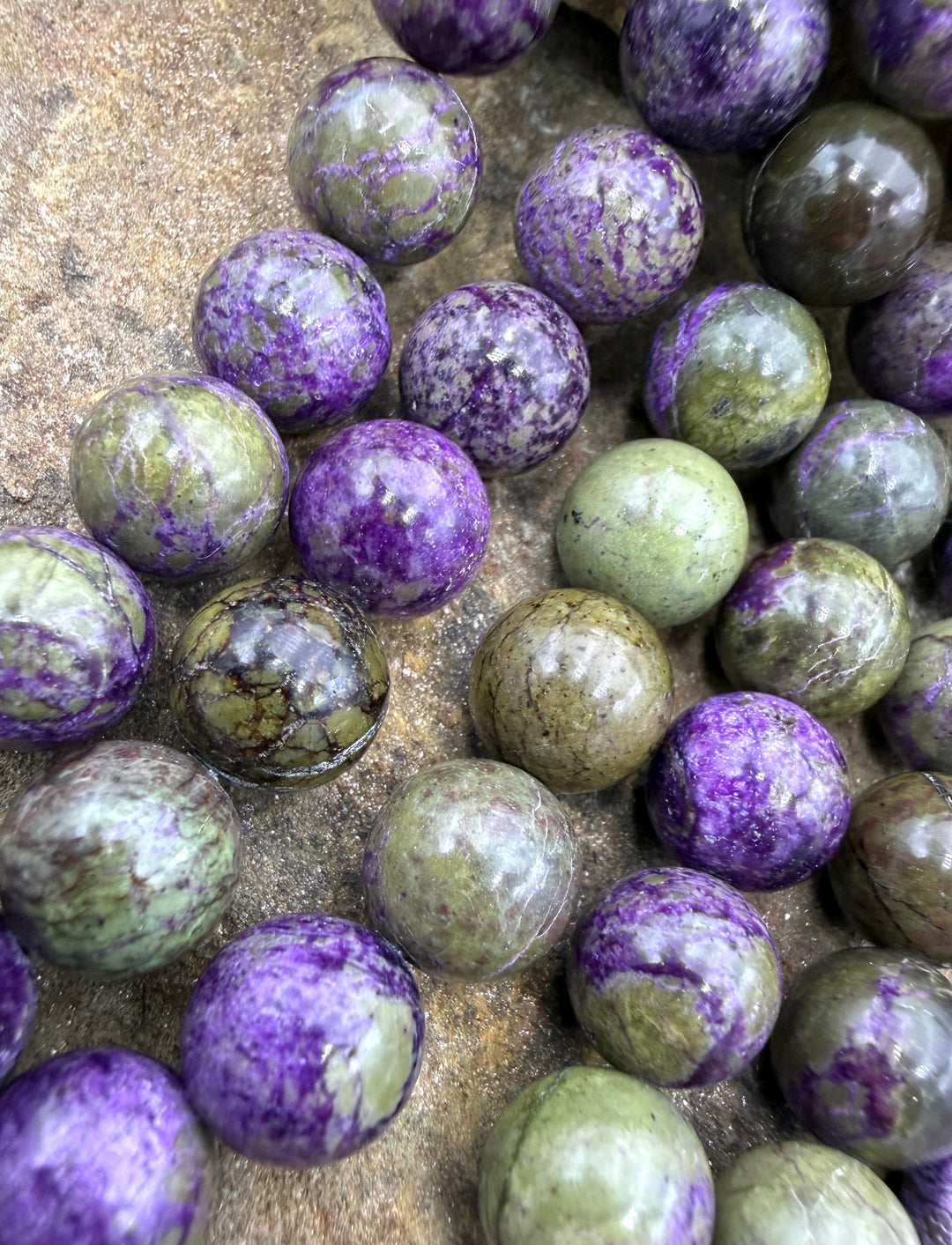 Stichite/Atlantisite (Australia) 10mm Round Beads 8 Inch