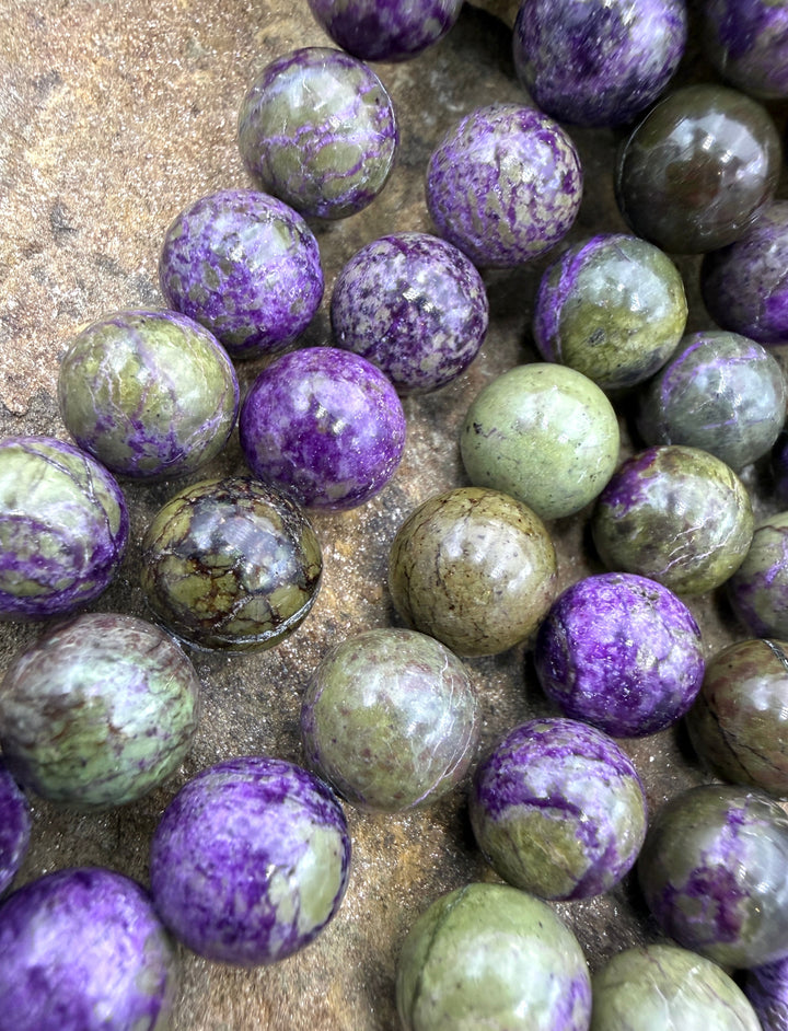 Stichite/Atlantisite (Australia) 10mm Round Beads 8 Inch
