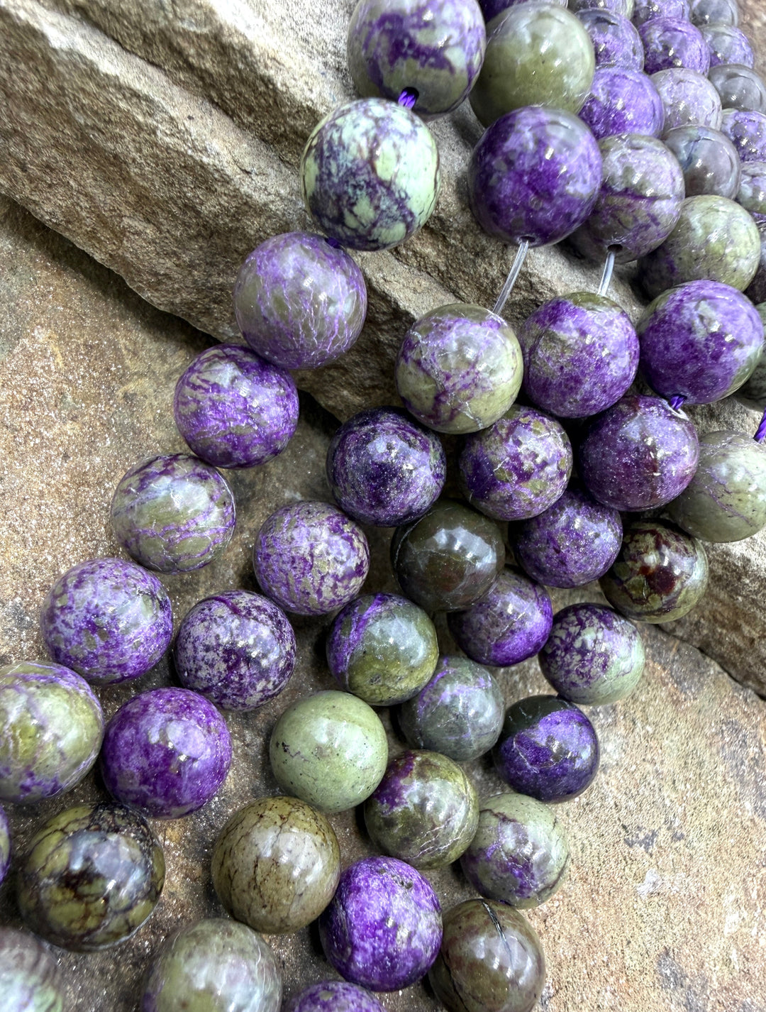 Stichite/Atlantisite (Australia) 10mm Round Beads 8 Inch