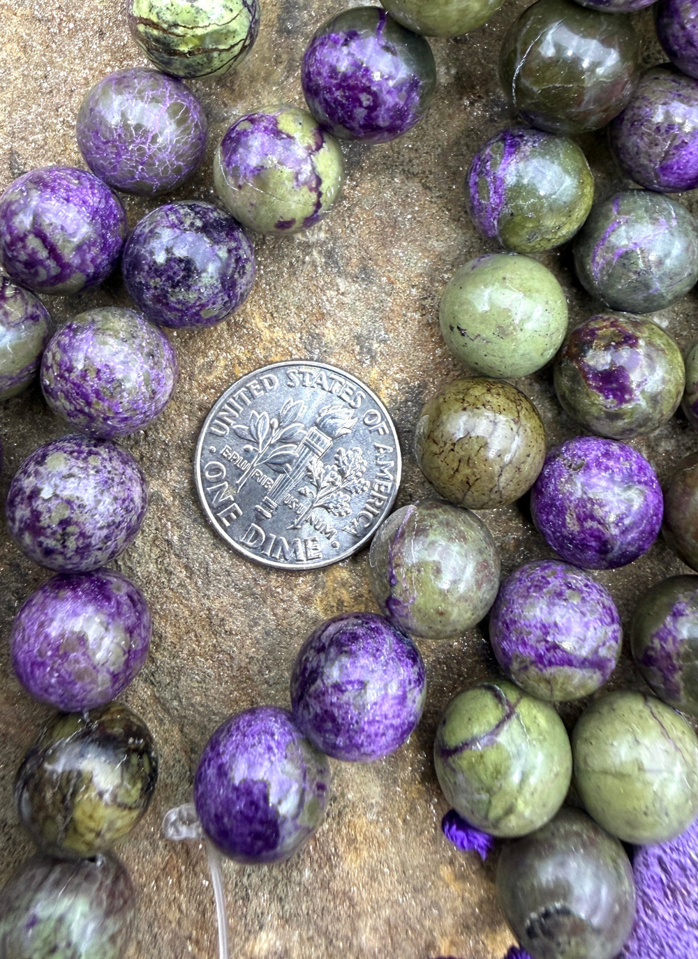 Stichite/Atlantisite (Australia) 10mm Round Beads 8 Inch