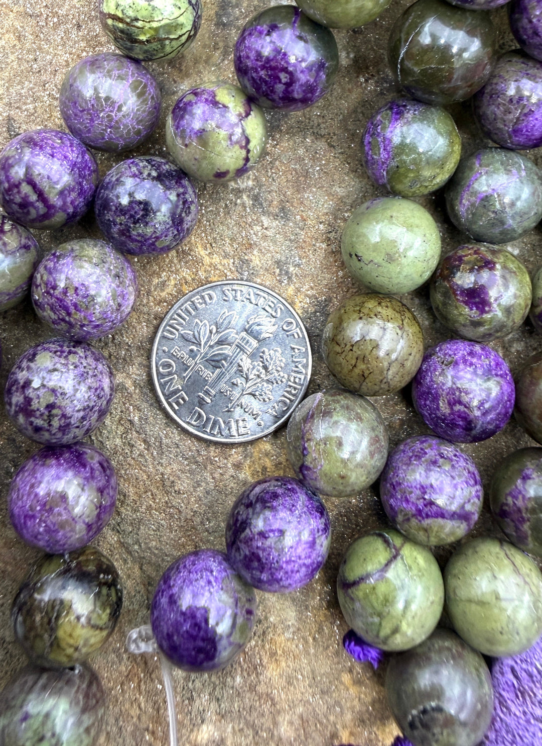 Stichite/Atlantisite (Australia) 10mm Round Beads 8 Inch