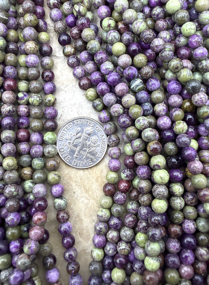 Stichite/Atlantisite (Australia) 4mm Round Beads 16 Inch